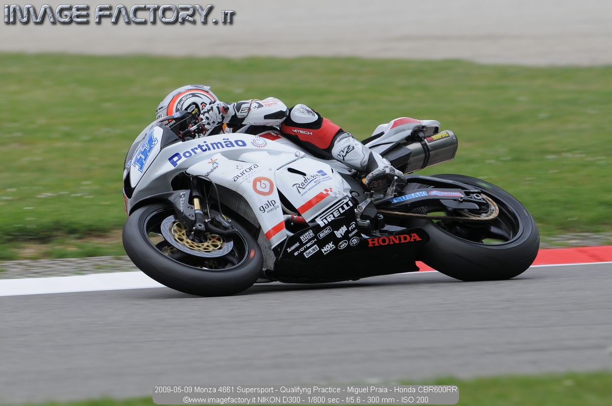 2009-05-09 Monza 4661 Supersport - Qualifyng Practice - Miguel Praia - Honda CBR600RR